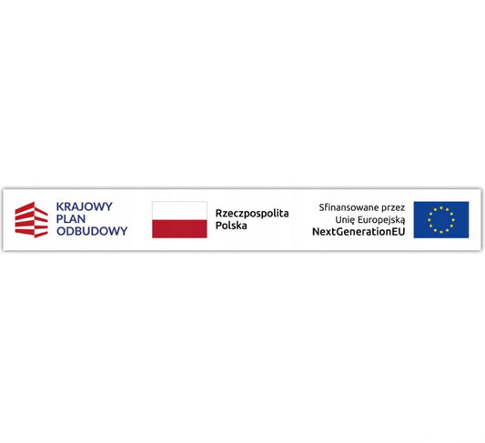 Naklejka KPO - Krajowy Plan Odbudowy 150x19mm